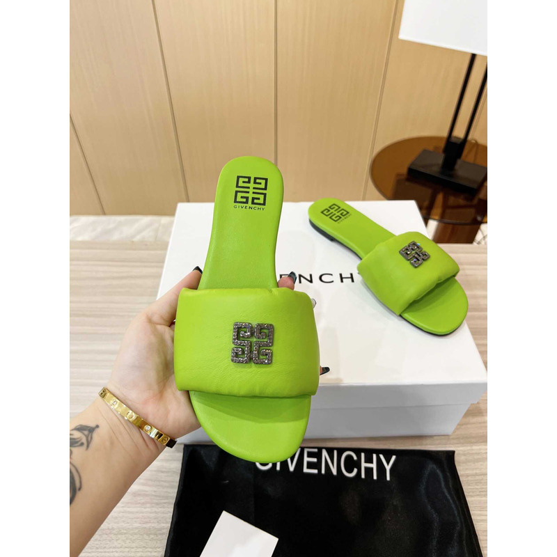 Givenchy Leather Sandals Green