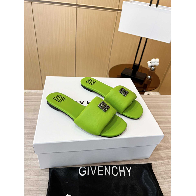 Givenchy Leather Sandals Green