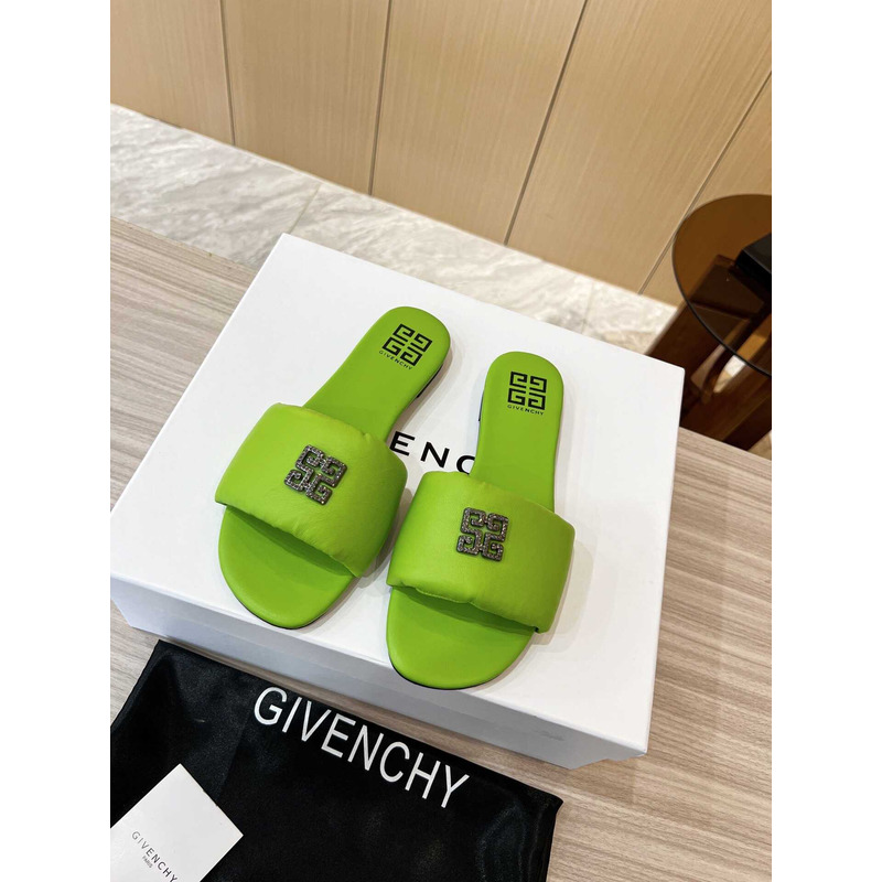 Givenchy Leather Sandals Green