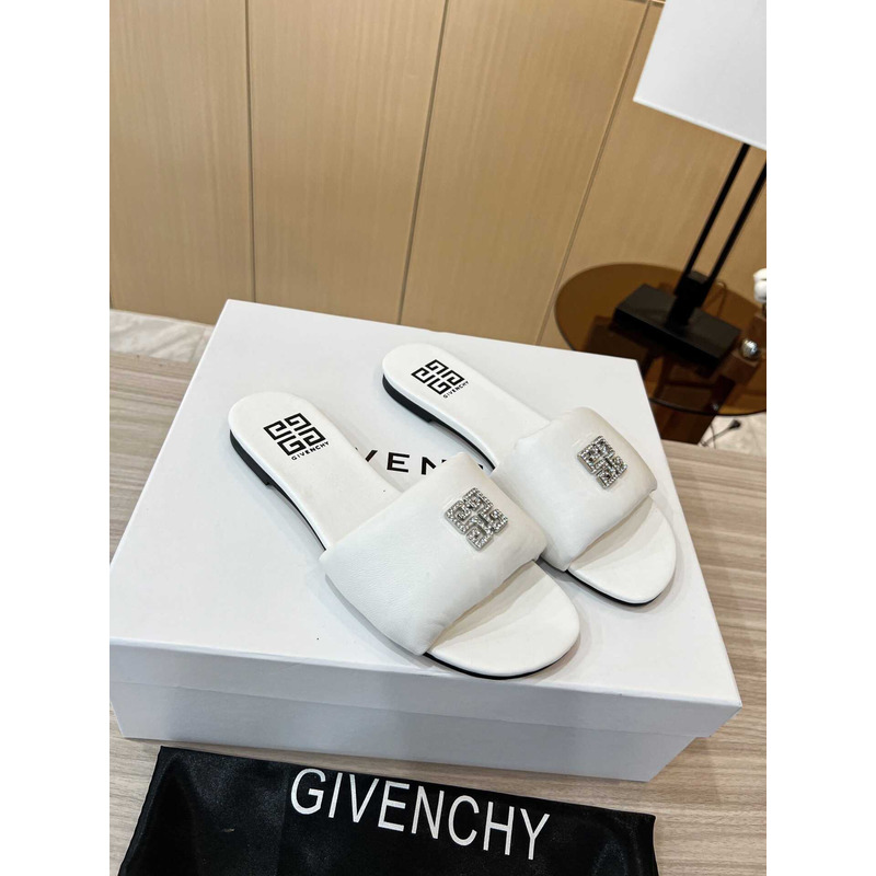 Givenchy Leather Sandals White