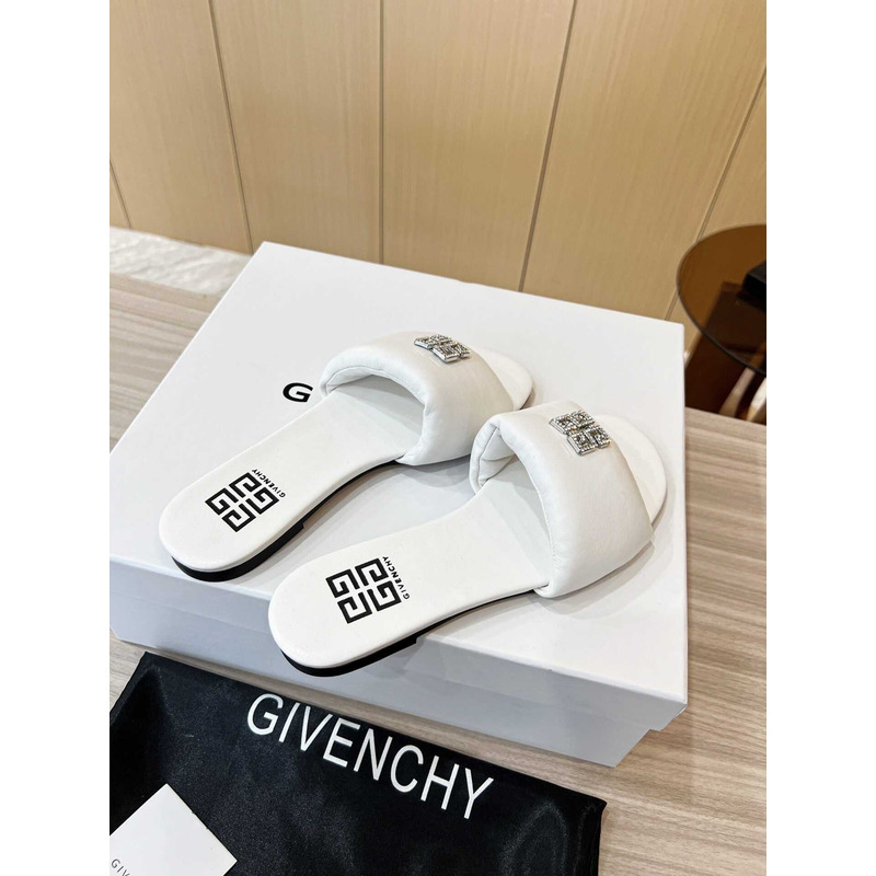 Givenchy Leather Sandals White