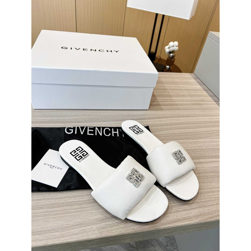 Givenchy Leather Sandals White