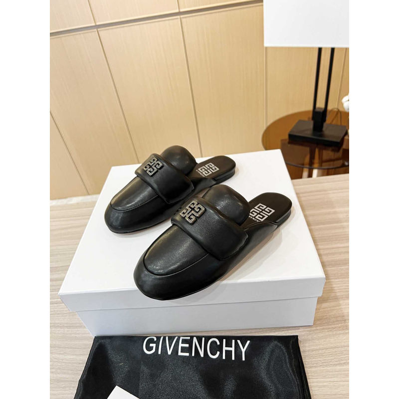 Givenchy Leather Mules Sandals Black