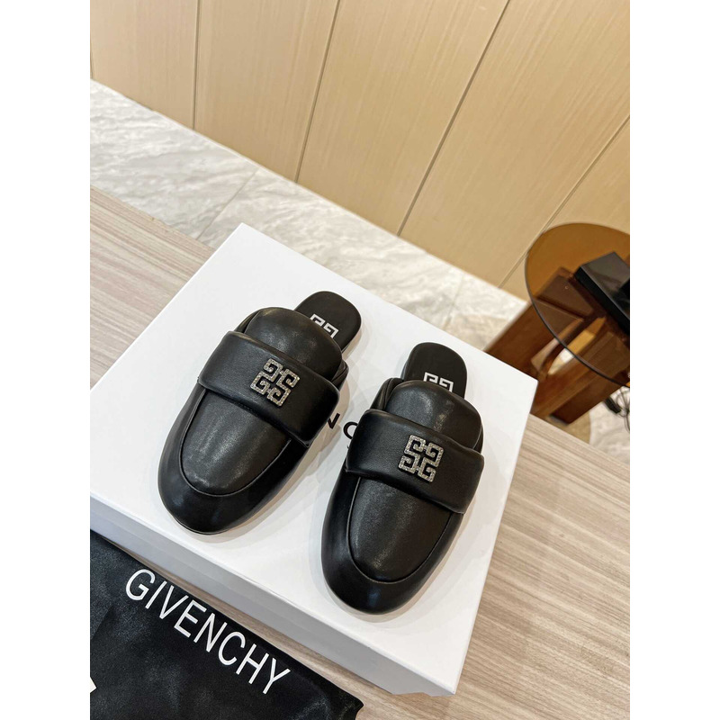 Givenchy Leather Mules Sandals Black