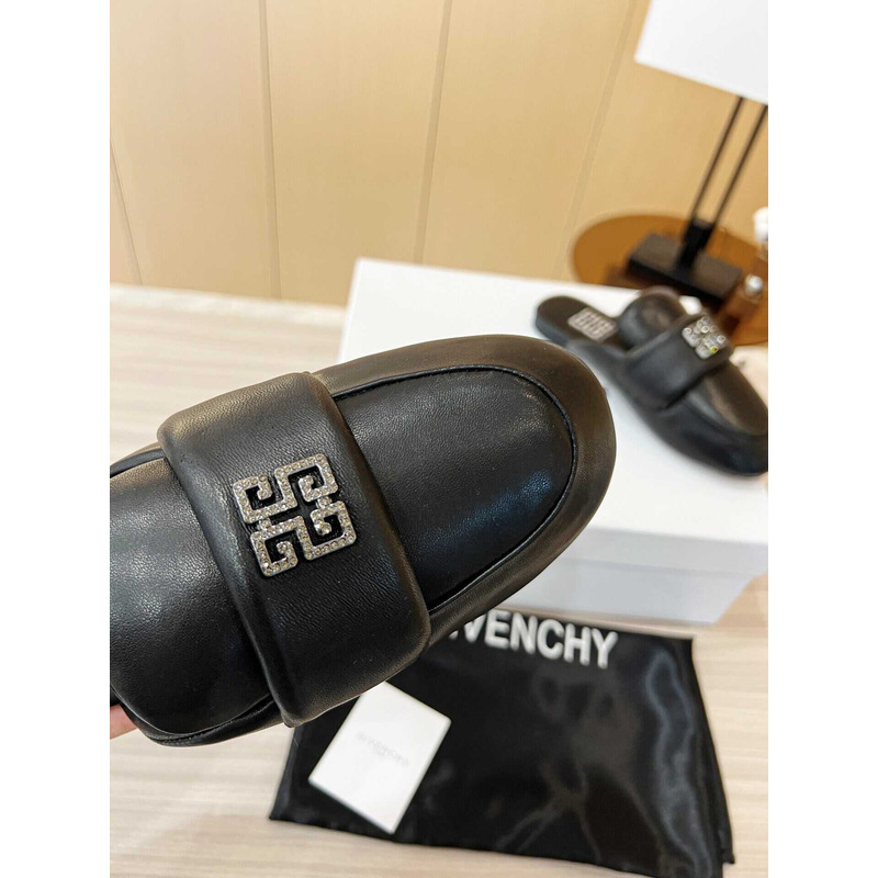 Givenchy Leather Mules Sandals Black