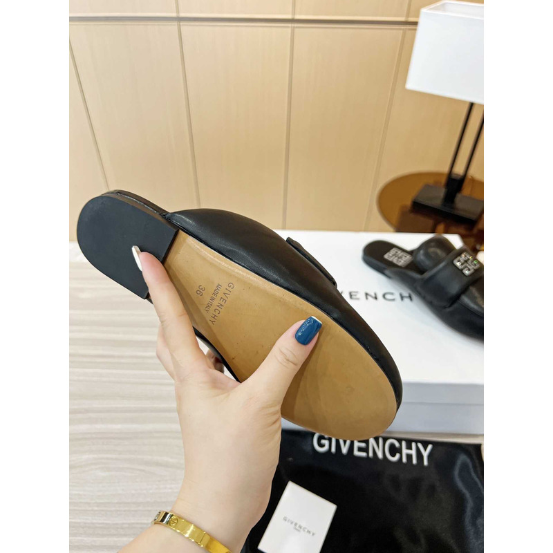 Givenchy Leather Mules Sandals Black