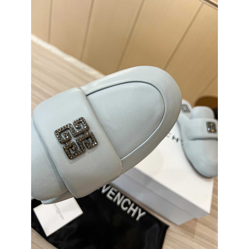 Givenchy Leather Mules Sandals Blue