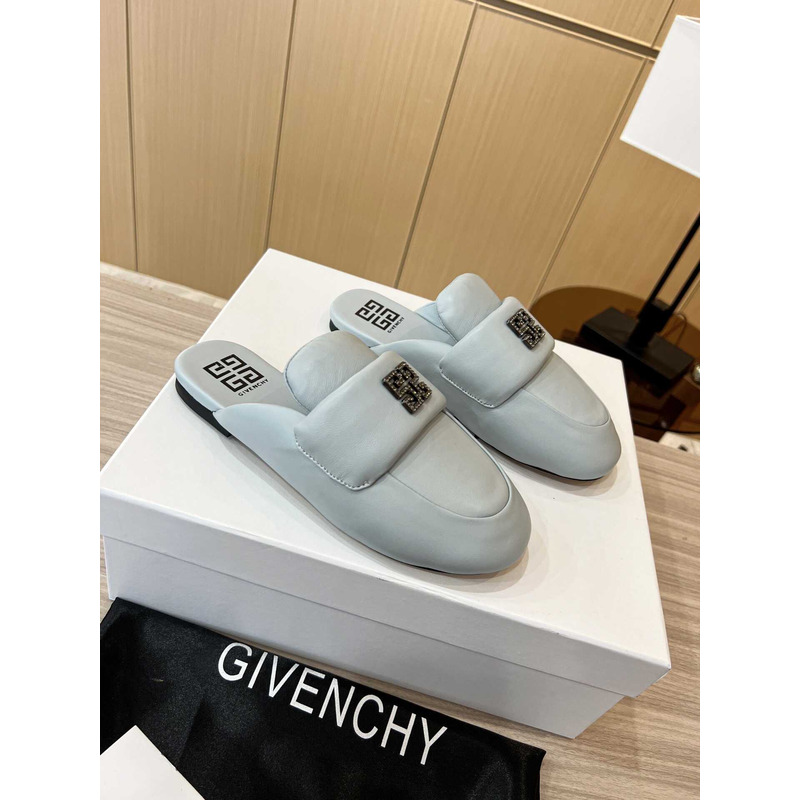 Givenchy Leather Mules Sandals Blue