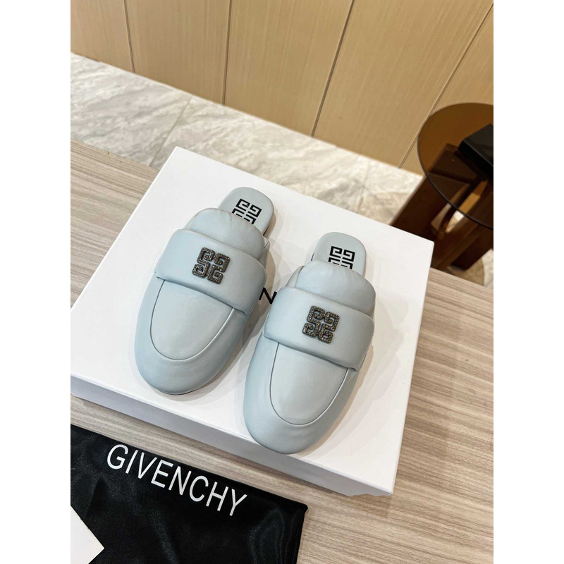 Givenchy Leather Mules Sandals Blue