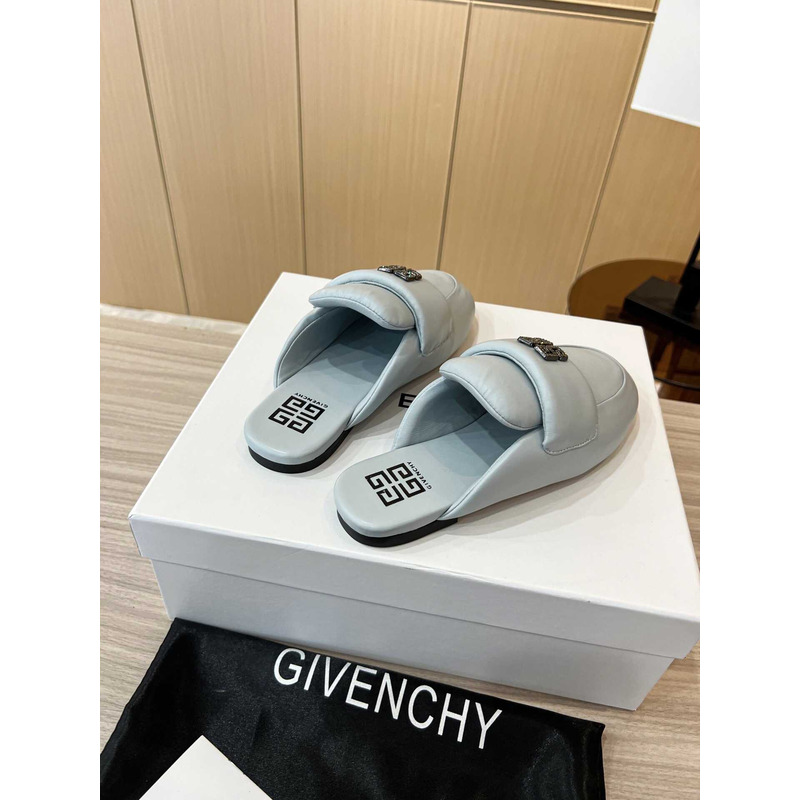 Givenchy Leather Mules Sandals Blue