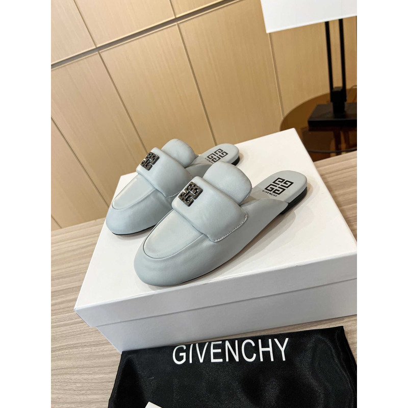 Givenchy Leather Mules Sandals Blue