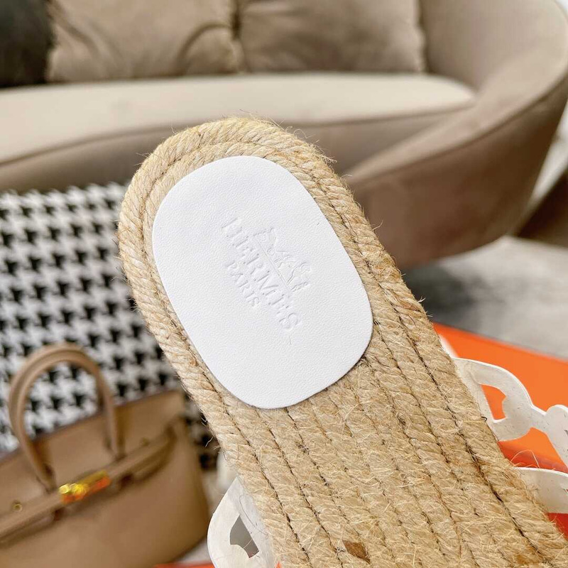 H**mes espadrilles ancone sandals white