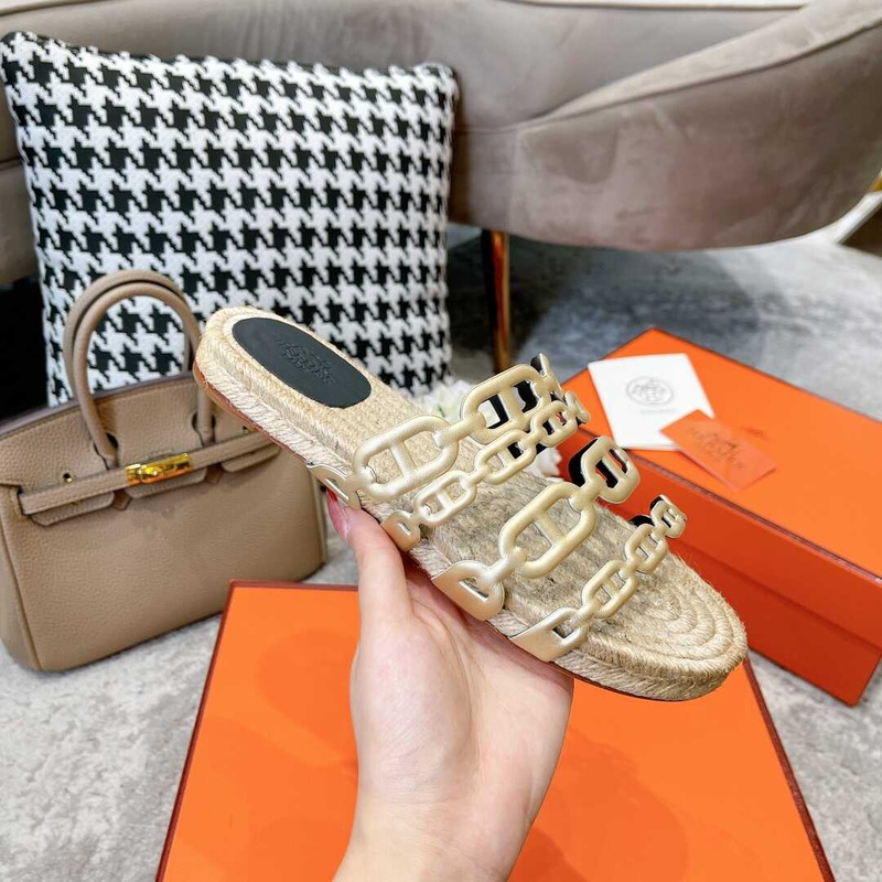 H**mes espadrilles ancone sandals beige