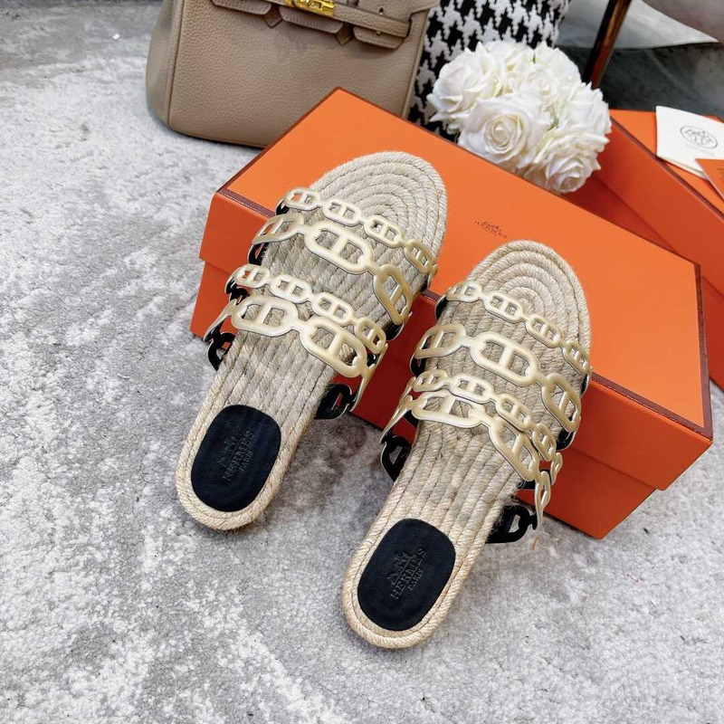 H**mes espadrilles ancone sandals beige