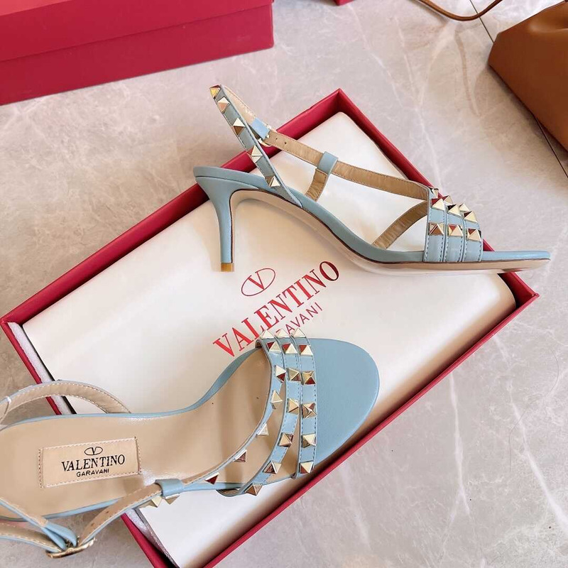 Valentino Studded Heels Blue