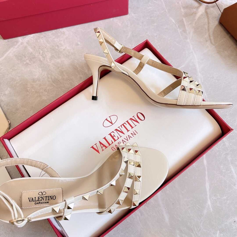 Valentino Studded Heels White