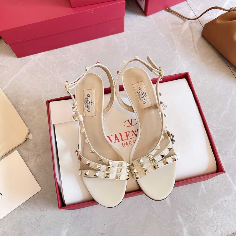 Valentino Studded Heels White