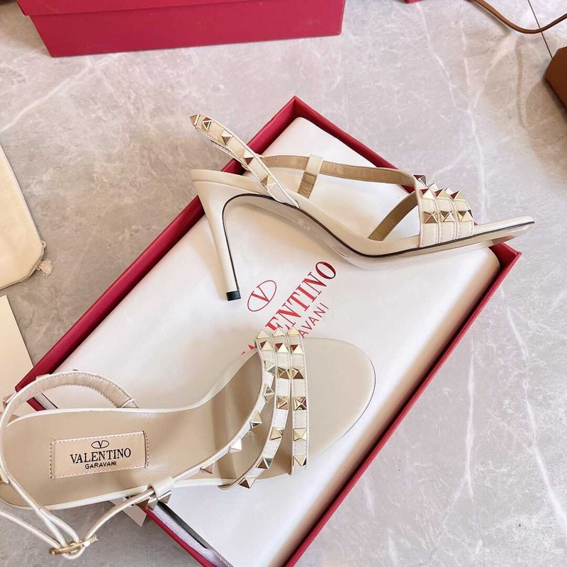 Valentino Studded Heels White