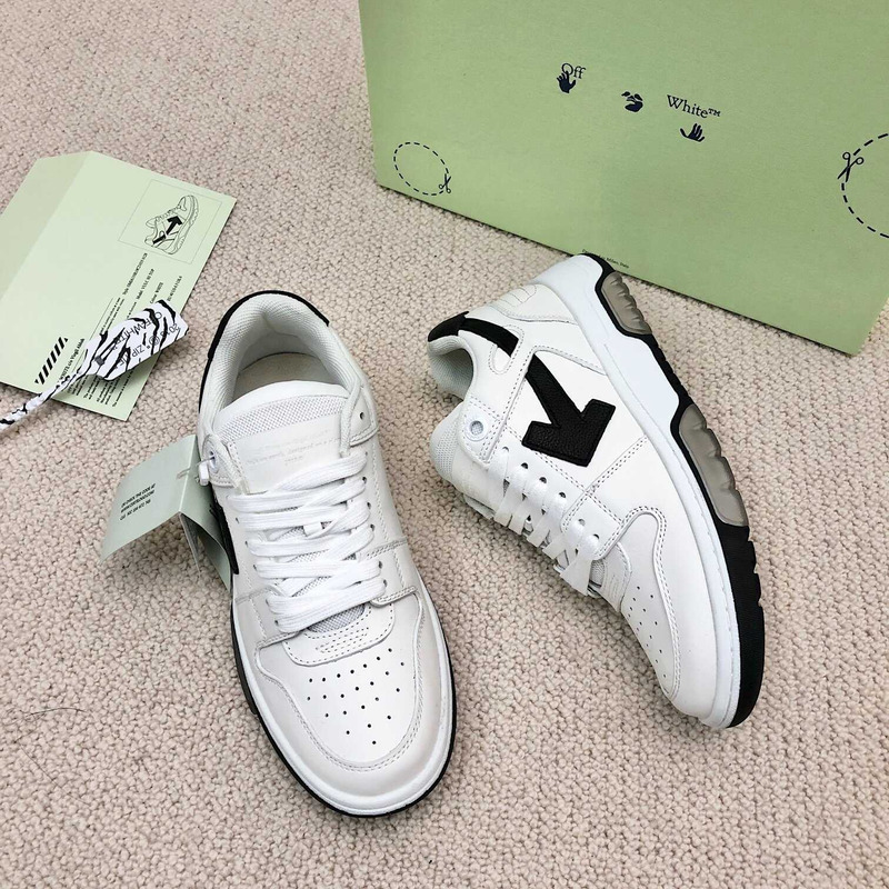 Off White Out Of Office OOO Low Tops White Black