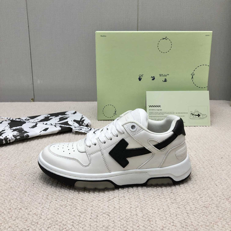 Off White Out Of Office OOO Low Tops White Black