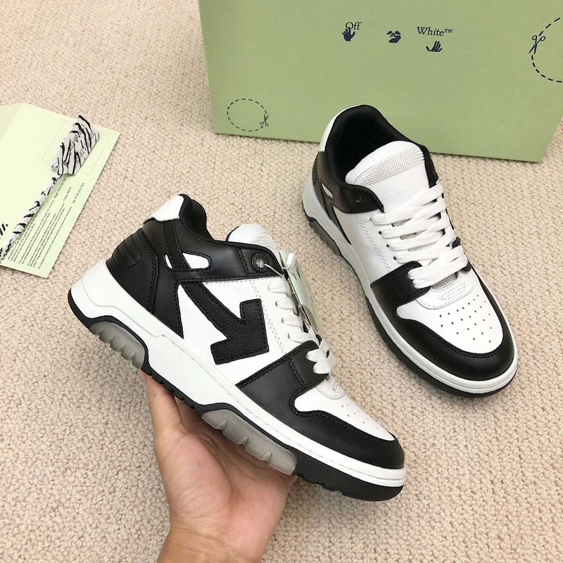 Off White Out Of Office OOO Low Tops White Black