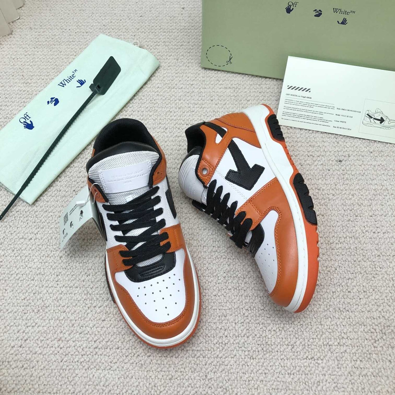 Off White Out Of Office OOO Low Tops Orange Black