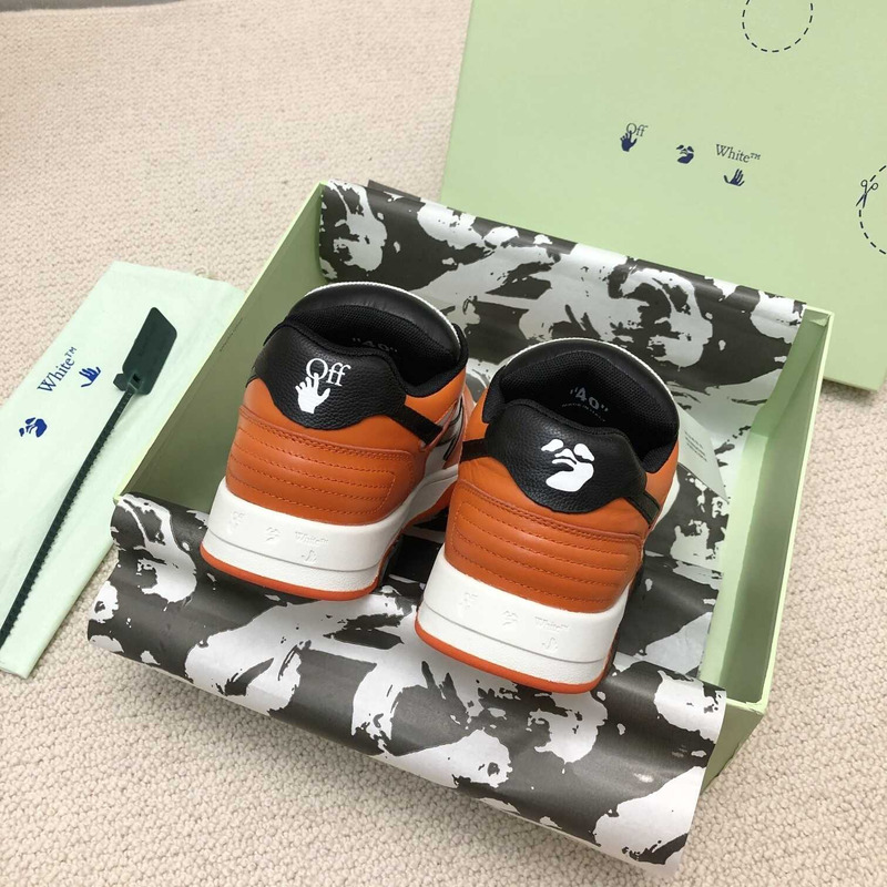 Off White Out Of Office OOO Low Tops Orange Black