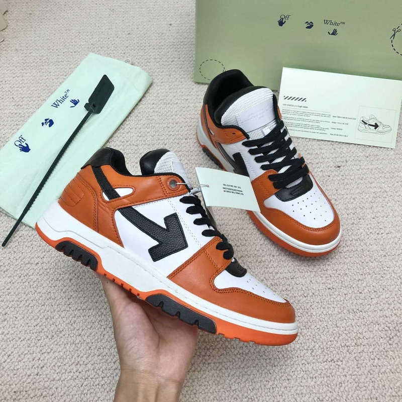 Off White Out Of Office OOO Low Tops Orange Black