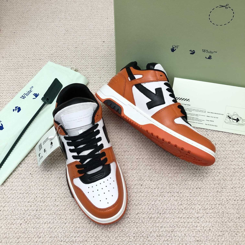 Off White Out Of Office OOO Low Tops Orange Black