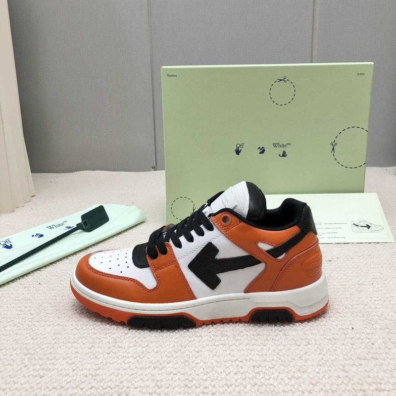 Off White Out Of Office OOO Low Tops Orange Black