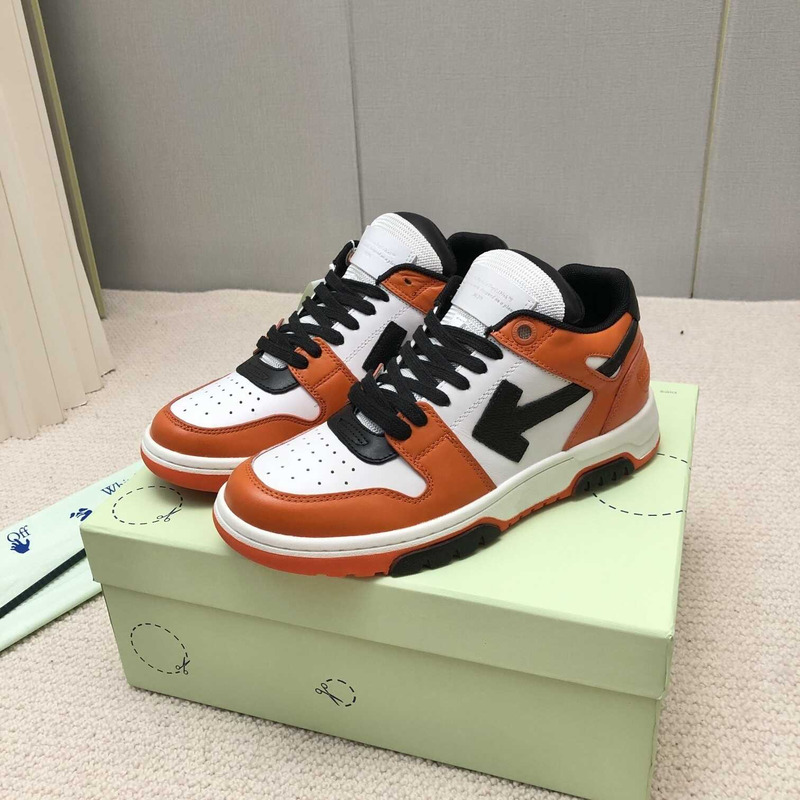 Off White Out Of Office OOO Low Tops Orange Black