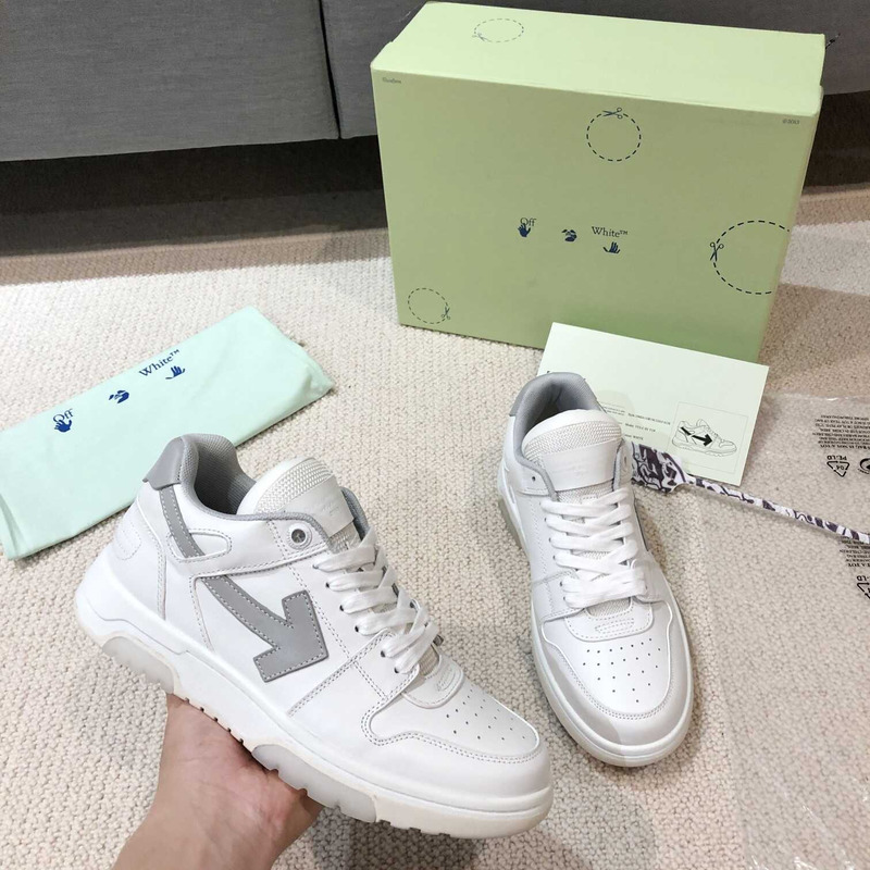 Off White Out Of Office OOO Low Tops White Grey