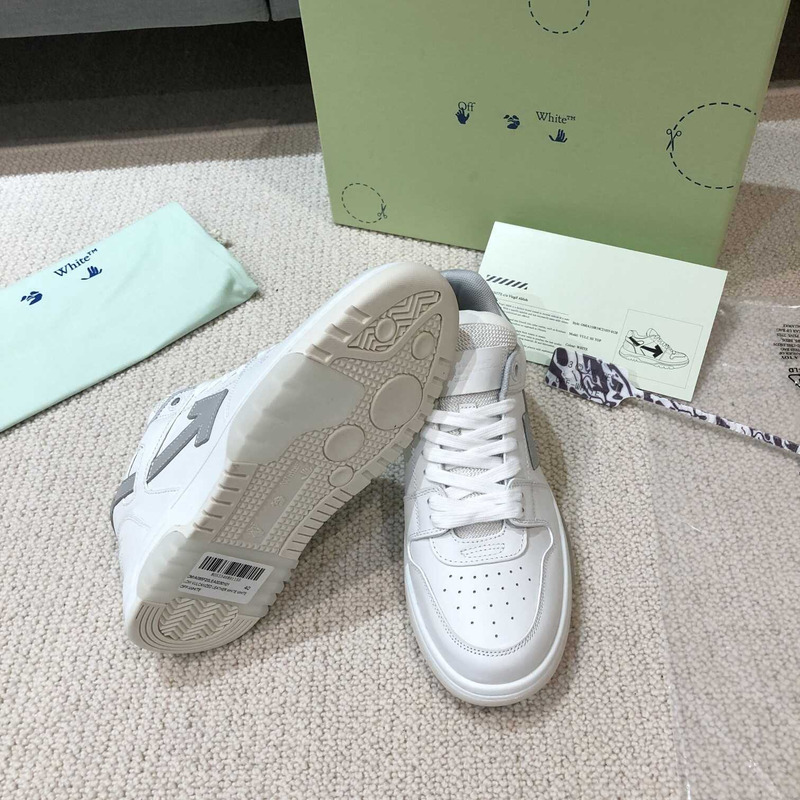 Off White Out Of Office OOO Low Tops White Grey