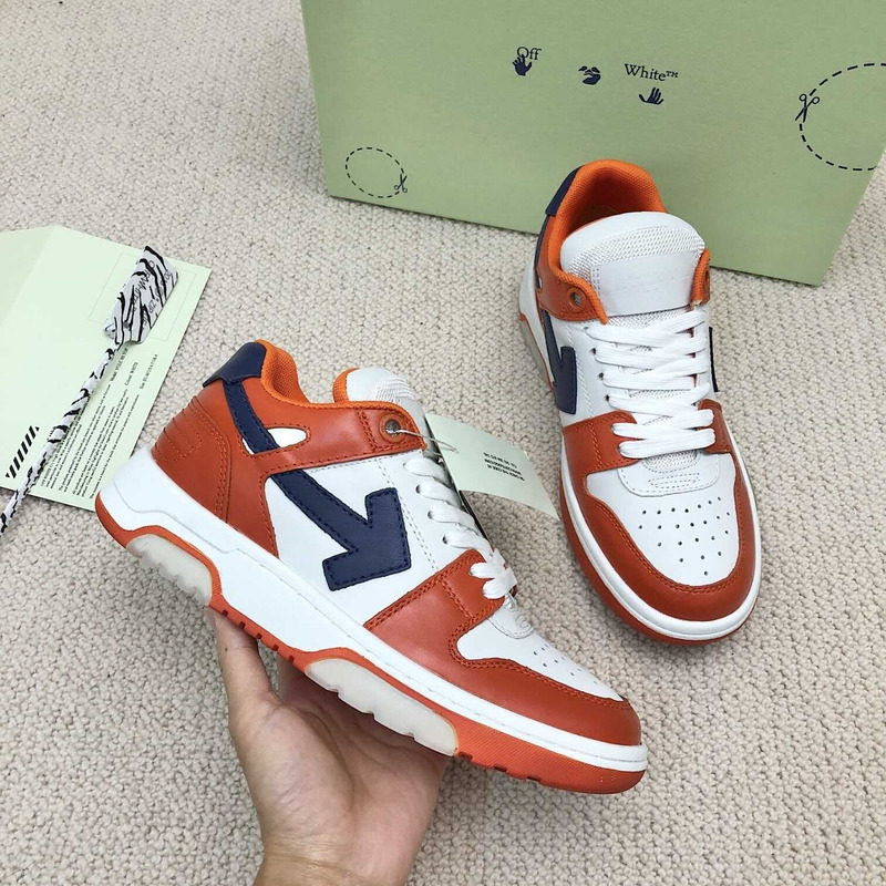 Off White Out Of Office OOO Low Tops Orange Blue