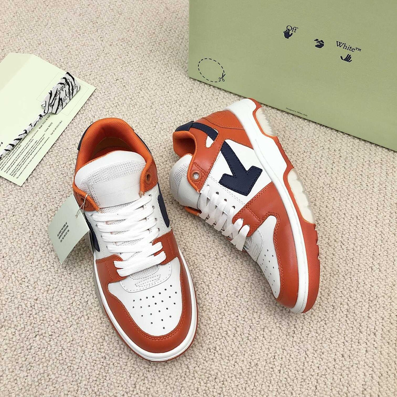 Off White Out Of Office OOO Low Tops Orange Blue