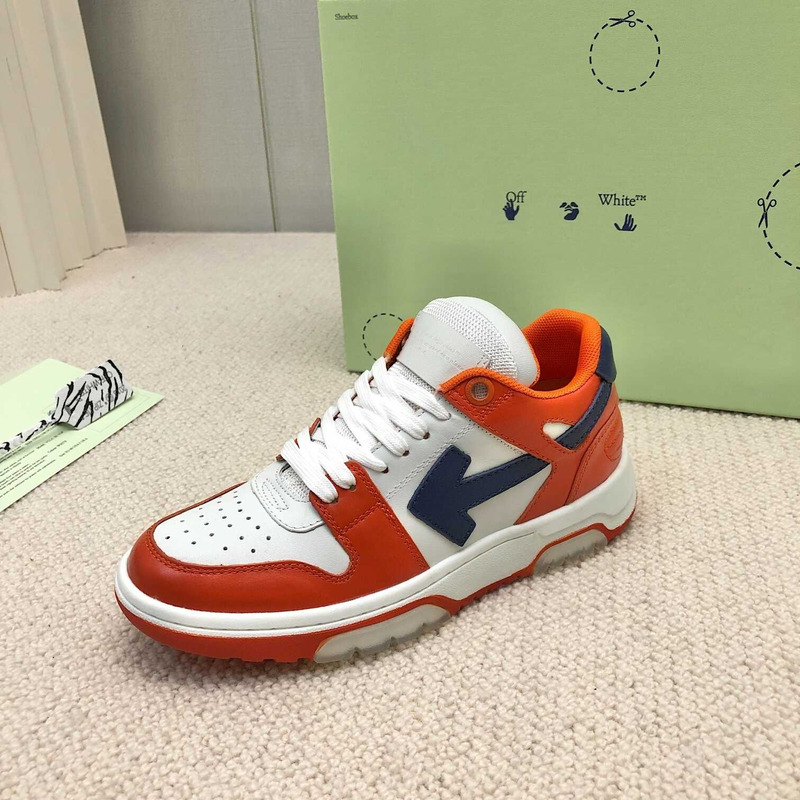 Off White Out Of Office OOO Low Tops Orange Blue