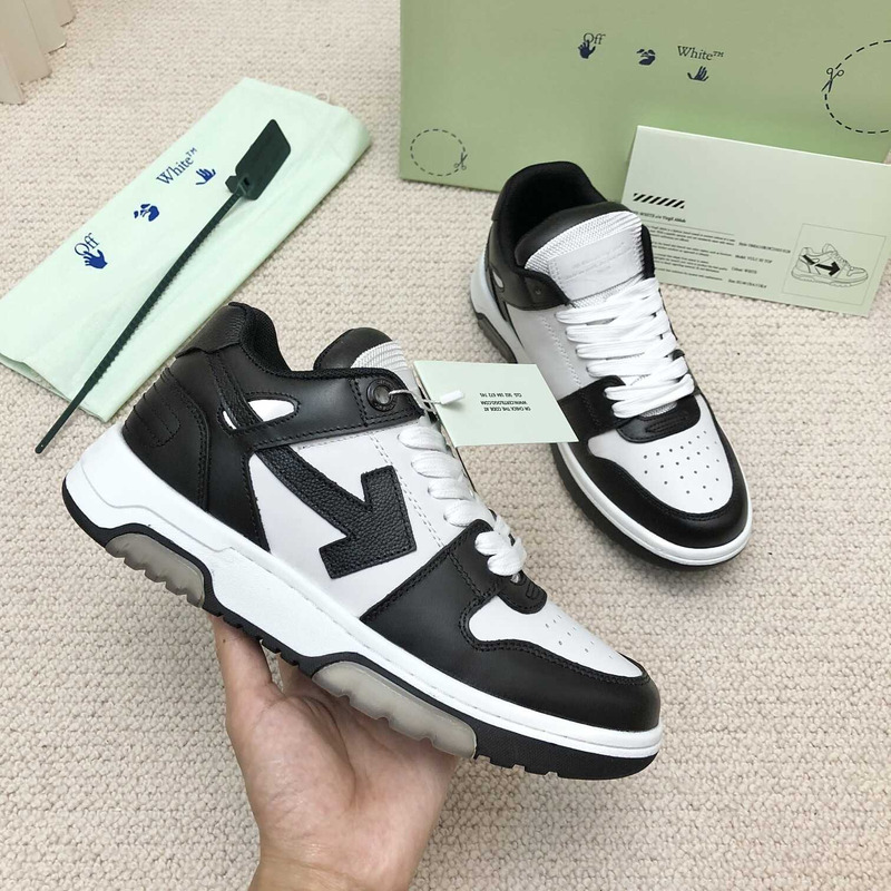 Off White Out Of Office OOO Low Tops White Black