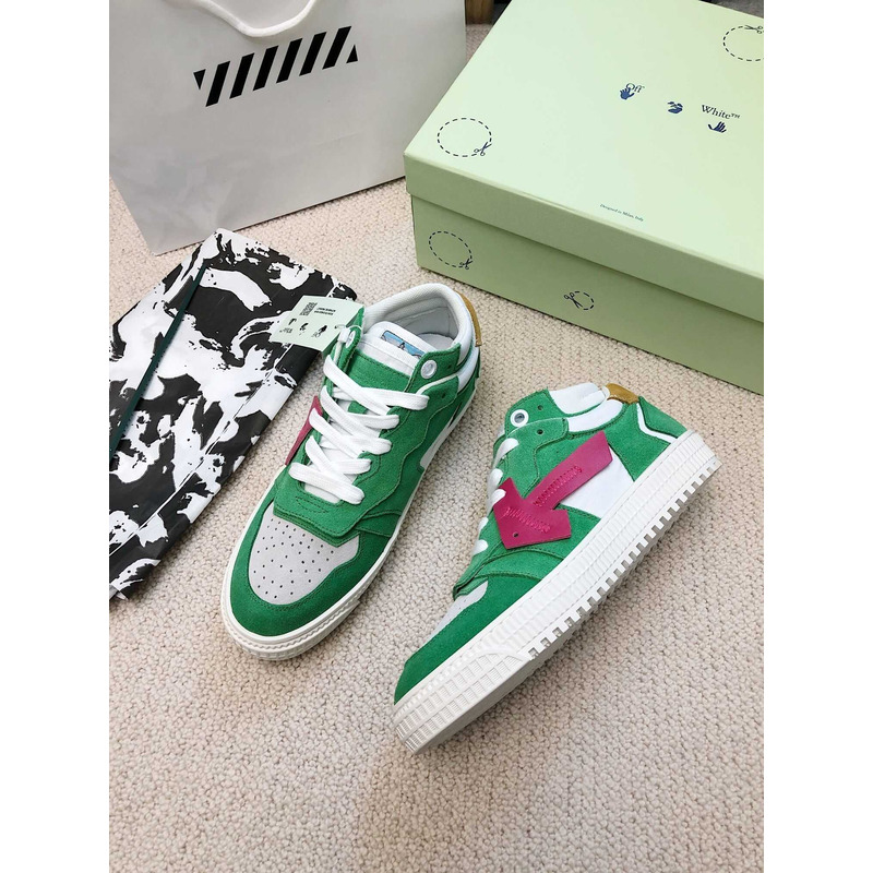 Off White Off Court Low Top Green Red