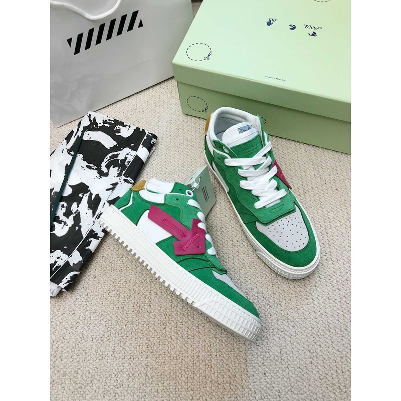 Off White Off Court Low Top Green Red