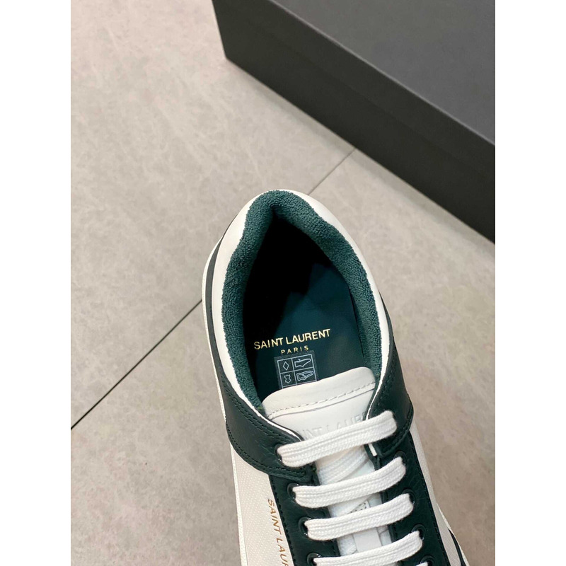 Saint Laurent  Green Sl/61 Low Top Leather Sneakers