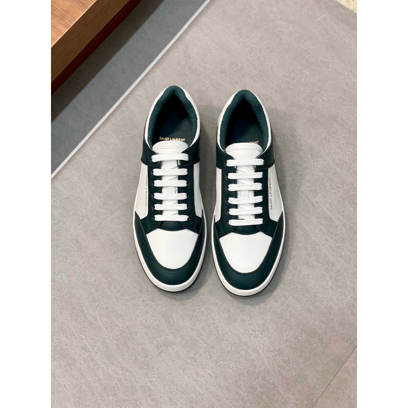 Saint Laurent  Green Sl/61 Low Top Leather Sneakers