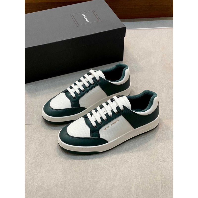 Saint Laurent  Green Sl/61 Low Top Leather Sneakers