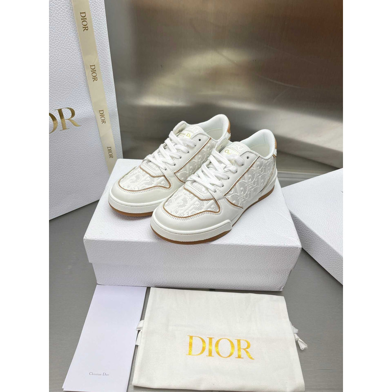 D*or white and nude oblique perforated calfskin