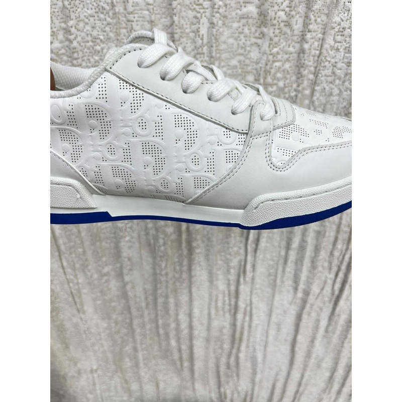 D*or blue and nude oblique perforated calfskin sneakers