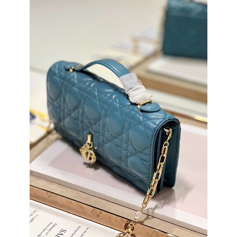 D*or mini miss D*or bag cannage lambskin blue