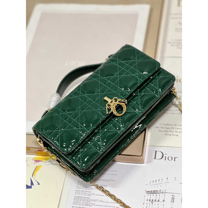 D*or mini miss D*or bag patent leather green