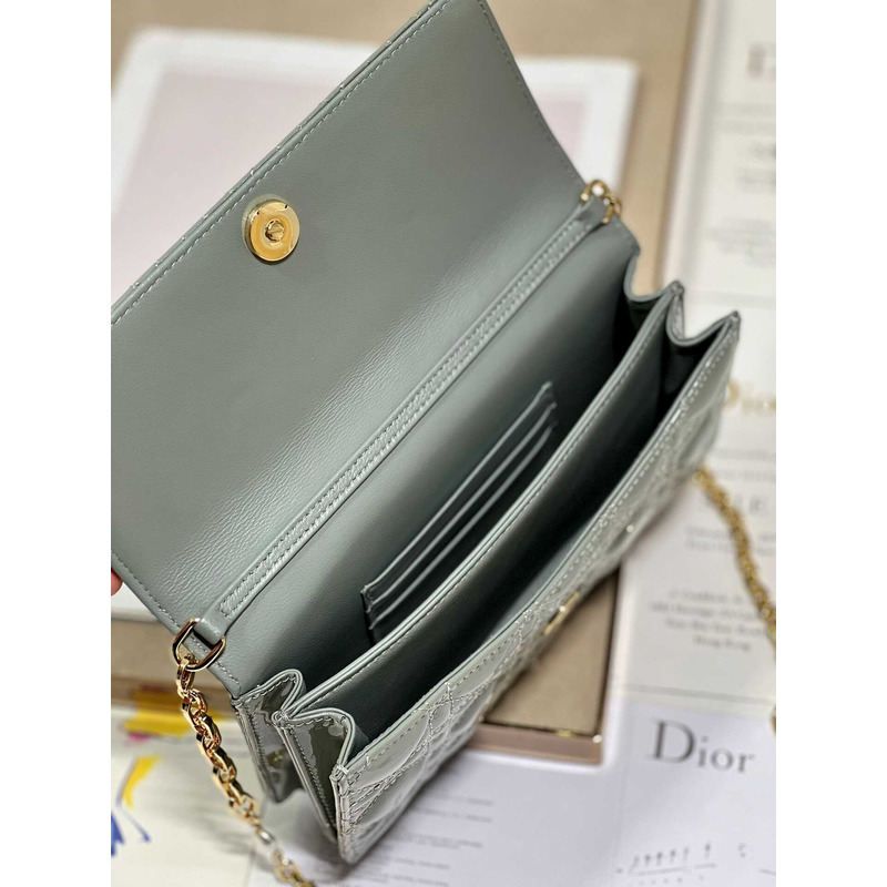 D*or mini miss D*or bag patent leather sage green