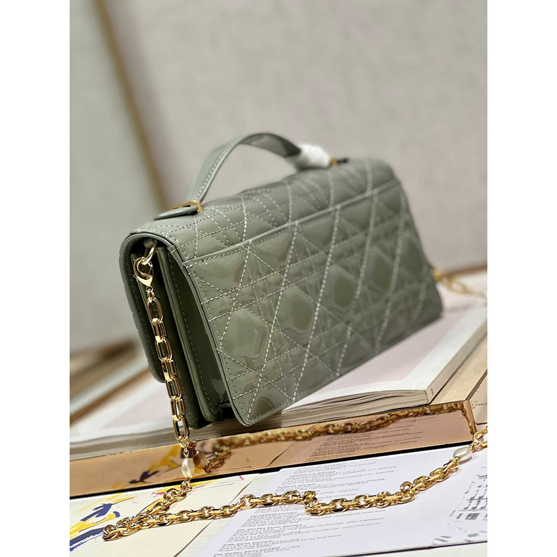 D*or mini miss D*or bag patent leather sage green