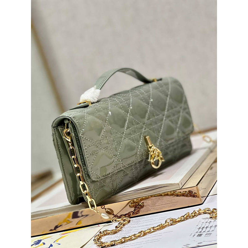 D*or mini miss D*or bag patent leather sage green