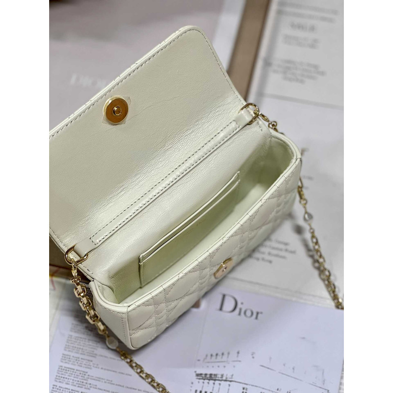 D*or milky white cannage lady bag